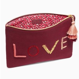 Stella & Dot Embroidered Love Pouch